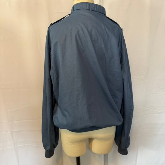 Vintage Members Only Blue Bomber Jacket Size 42 Made in Hong Kong 80s Style - Picture 4 of 9